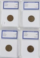 4// 1916 MIXED IGS GRADED LINCOLN CENTS