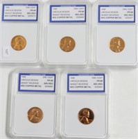 5// 1958 IGS PF68RED LINCOLN CENTS