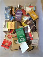 Tub of vintage matchbooks and matchbook covers. 3