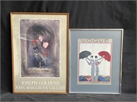 Pair of frame poster print under glass fashion &