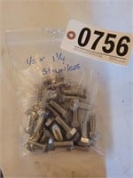 25 PCS 1/2 X 1 1/4 STAINLESS STEEL BOLTS