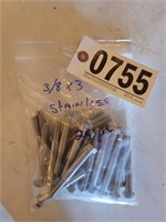 25 PCS 3/8 X 3 STAINLESS STEEL BOLTS