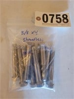 10 PCS 5/8 X 4 STAINLESS STEEL BOLTS