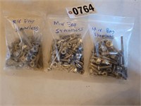 3 BAGS MIXED STAINLESS STEEL NUTS/BOLTS