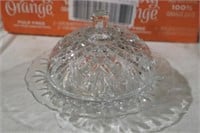 CRYSTAL CHEESE / BUTTER DISH