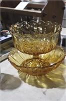 2 CARNIVAL COMPOTE AND BOWL