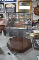 WOOD & GLASS COUNTER TOP  DISPLAY CASE