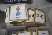 FRAMED NEEDLE POINT MEDALS