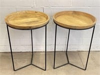 Metal & Wood Side Tables
