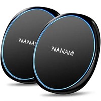 NANAMI Fast Wireless Charger [2 PACK], 15W Max