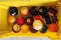 Box of Well Used Cue Balls