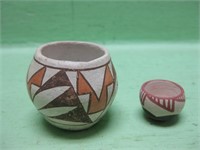 Two Miniature Native American Pots