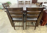 Dining Table with Leaf & 6 Chairs
