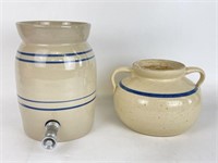 Stoneware Drink Dispenser & Crock