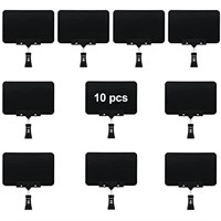 10 Pack Mini Plastic Chalkboard Sign with Clip,