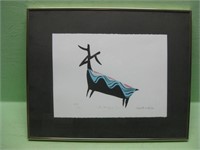 20 X 16 Framed Antelope Dance Lithograph #49 / 112