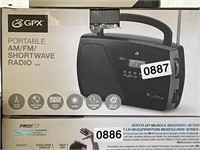 GPX PORTABLE AM FM SHORTWAVE RADIO RETAIL $30