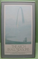 18 X 29 The Arch In All Seasons Framed Print