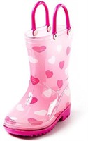 Toddler and Kids Rain Boots with Easy On Handles