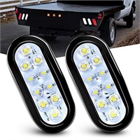 Nilight - TL-09 6 Inch Oval White LED Trailer