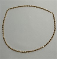 14 k JCM Hollow Gold Necklace, 11.6 g 22”