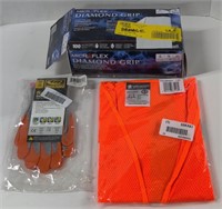 (ZZ) Safety Vest, Latex Examination Gloves, Cut