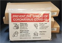 (ZZ) Prevent The Spread Of Coronavirus Sign: