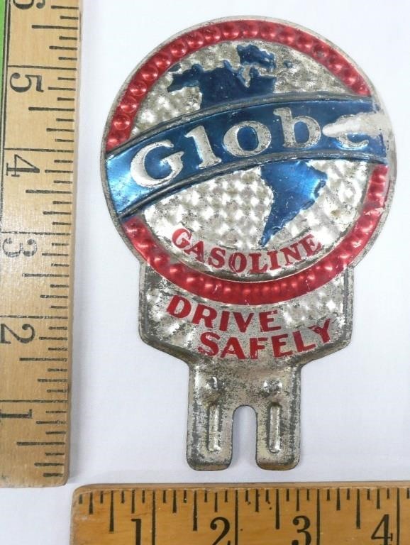 Globe Gasoline License Plate Topper