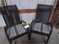 Metal Patio Chairs  (2)
