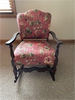 Upholstered rocker with arms