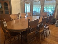 Oak Table with 8 Chairs