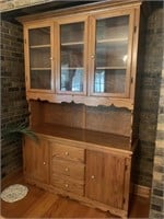 Custom made oak china cabinet