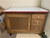 Oak cabinet with porcelain table top