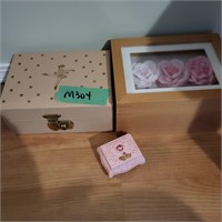 M304a Ballerina jewelry box, Floral box Trinket