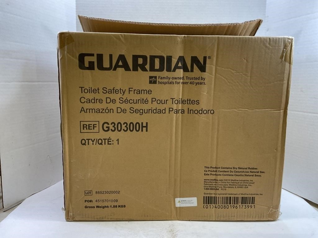 GUARDIAN TOILET SAFETY FRAME, NEW IN BOX