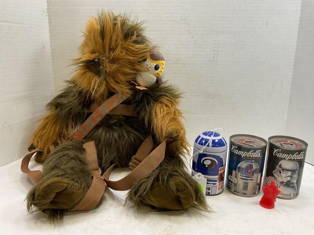 star wars collectible lot - chewbacca plush toy ,