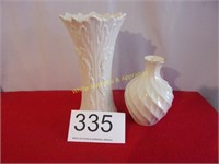Pair of Lenox Milkglass Vases