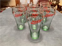 10 Coca Cola Christmas glasses with holly