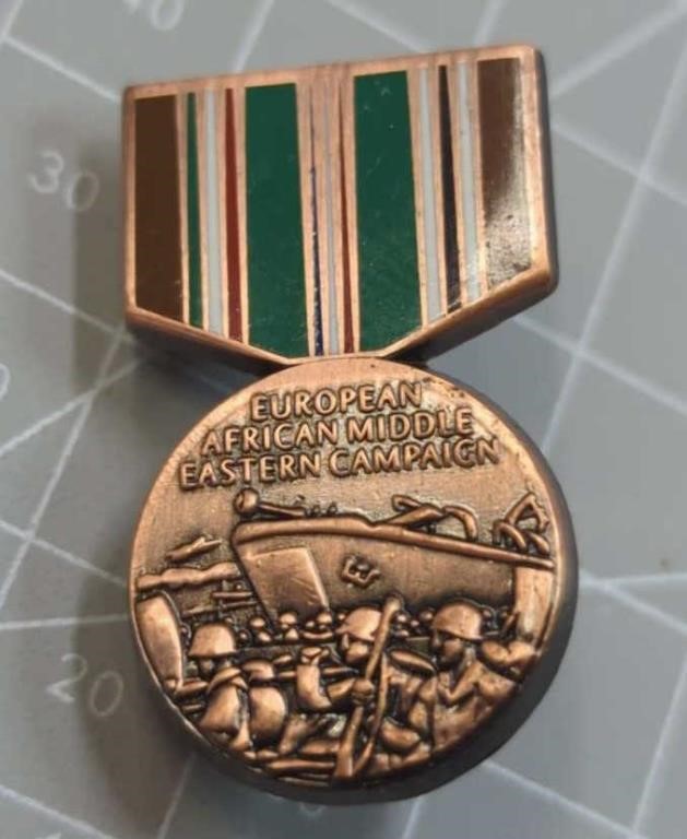 European American Middle Eastern campaign pin