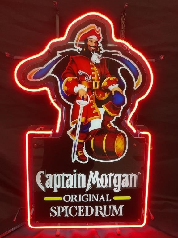 Captain Morgan neon sign - 27" x 15 1/2" - WORKS