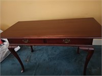 Library table Queen Anne Style has 2 drawers look