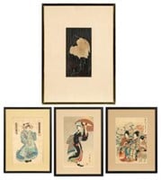Lot of 4 Japanese Woodblock Prints.