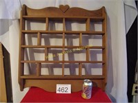 Wooden Small Wall Curio Shelf