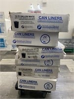 (6) Cases 12 - 15 Gallon White Can Liners