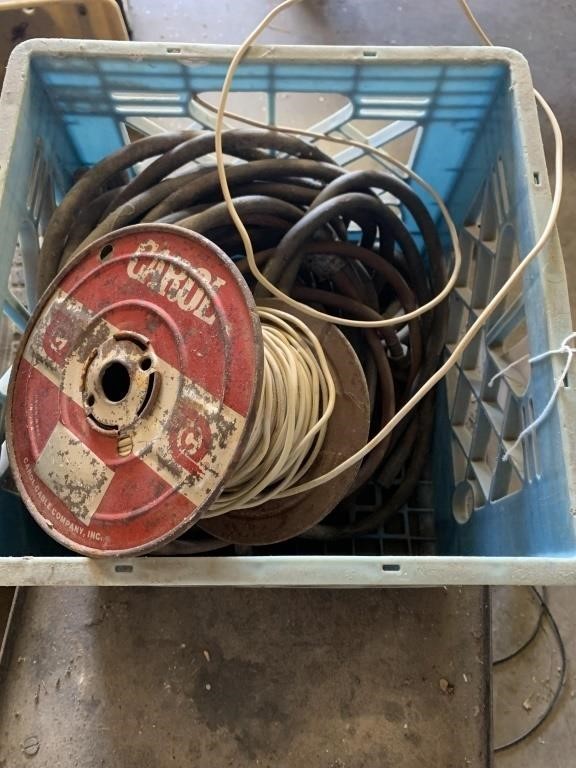 Electric wire in crate