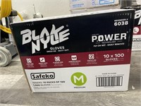 (10) Boxes of (M) Safeko Disposable Gloves
