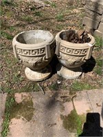 Matching concrete pots