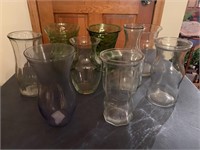 large assortment of vases