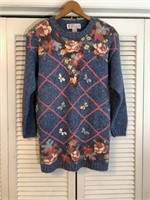 VINTAGE MELBOURNE COUNTRY FLORAL SWEATER SMALL
