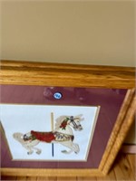 2. NEEDLEPOINT PICTURES - CAROUSEL HORSES